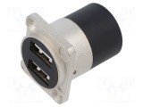 Adaptor USB A soclu x2 CLIFF USB 2.0 19x24mm