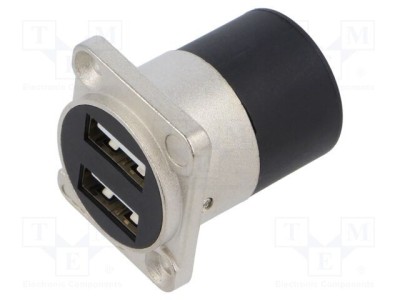Adaptor USB A soclu x2 CLIFF USB 2.0 19x24mm foto