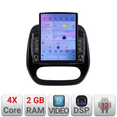 Navigatie Renault Captur 2013-2020 Android radio gps internet quad core 2+32 ecran vertical 9.7&amp;quot; KIT-captur-v2+EDT-E708 CarStore Technology foto