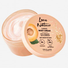 Cremă de corp cu ovăz şi caise organice Love Nature, 200 ml (Oriflame)