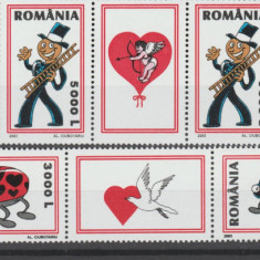 ROMANIA 2003 MARTISOR Serie 2 val. - Straif 2 timbre cu vinieta LP.1602a MNH**