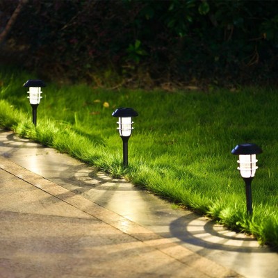 Set 6 bucati lampa solara led cu fixare in pamant foto