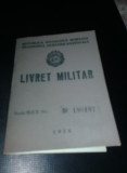 LIVRET MILITAR Femeie SUBLOCOTENENT,Emis 1980,Nascuta 1954,stare FB,T.GRATUIT