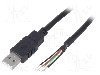Cablu cabluri, USB A mufa, USB 2.0, lungime 3m, negru, BQ CABLE - CAB-USB-A-3.0-BK foto