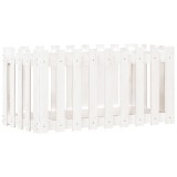 Cumpara ieftin Pat inaltat gradina design gard alb 100x50x50cm lemn pin tratat