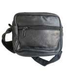 Geanta umar, Piele Ecologica, Extra buzunare, Neagra, 18 x 18 x 9 cm, Negru