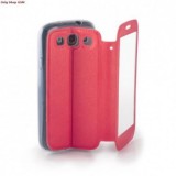 Husa Smart View Roz Apple iPhone 4/4S - Protectie Premium