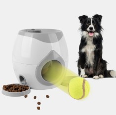 Jucarie Interactiva si Hranitor pentru Caini, ambrasmart, Alb, Antistres, Antidistrugere, pentru Distractie si Stimulare Mentala