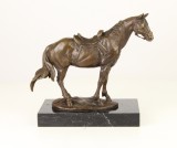 Cal - statueta din bronz pe soclu din marmura XT-69