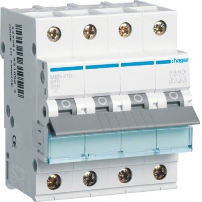 Siguranta automata 10A 4P 6ka B Hager MBN410 foto