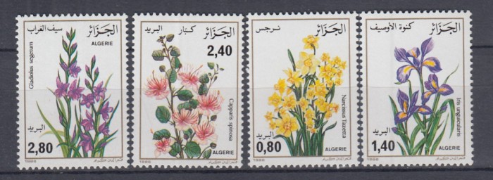 ALGERIA 1986 FLORA SERIE MNH