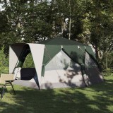 VidaXL Tent Cabină cu acoperiș cu depozitare Verde 400 x 350 x 212 cm 42004026
