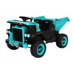 Basculanta electrica pentru 2 copii, Kinderauto BJDQ818 120W 12V 10Ah PREMIUM, culoare Turquoise