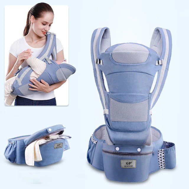 Marsupiu ergonomic 15 in 1 de la 0-25 kg - Albastru inchis | Okazii.ro