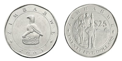 Zimbabwe 2003 - 25 dollars aUNC foto