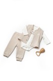 Set 3 piese: body, pantaloni si vestuta TeddyBear, BabyCosy, 100% bumbac (Marime: 18-24 Luni)
