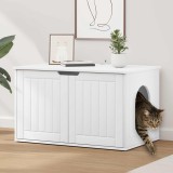 vidaXL Casa pentru pisici Alb 85 x 55 x 53,5 cm Lemn compozit 8000716