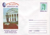 Romania 1999, M. Eminescu, Veronica Micle, Statuia lui Eminescu din fata Ateneului Roman, intreg postal