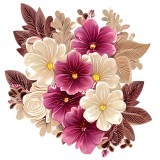 Cumpara ieftin Sticker decorativ, Flori, Roz, 62 cm, 10431ST, Oem