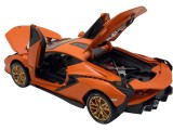 Macheta metal Lamborghini Veneno portocaliu 1:24 cu sunet, lumini si fum