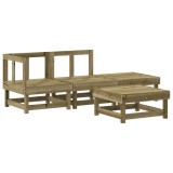 Cumpara ieftin Set mobilier relaxare de gradina, 4 piese, lemn de pin tratat