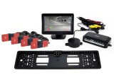 Kit asistenta parcare AMiO cu camera marsarier, ecran 4,3 inch si 4 senzori