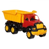 Camion Basculant Jucărie, Model 42cm, Culoare Galben-Roșu, Material Plastic, Oem