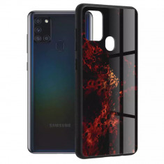 Husa Samsung Galaxy A21S Antisoc Personalizata Nebuloasa Rosie Glaze foto