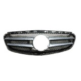 Grila radiator Mercedes Clasa E (W212) Sedan/ Combi, 02.2013-2016, Gri/Argintiu, Cu Element Grila Argintii , Cu Locas gol Pentru Emblema, 2128850822
