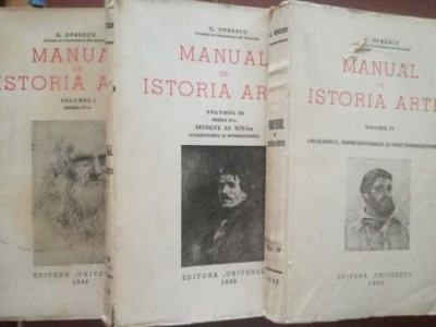 Manual de istoria artei 1, 3, 4- G. Oprescu foto