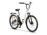 Bicicleta electrica Z-Tech ZT-13-B, motor 250W, 36V 10Ah, viteza 25km/h, autonomie 35km, nu necesita permis de conducere - Alb