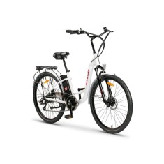 Bicicleta electrica Z-Tech ZT-13-A, motor 250W, 36V 10Ah, viteza 25km/h, autonomie 35km, nu necesita permis de conducere - Alb