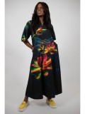 Cumpara ieftin ROCHIE LUNGA CU BUZUNARE SI MANECI CLOPOT DRAGONFLY TALIE UNICA Multicolora