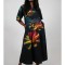 ROCHIE LUNGA CU BUZUNARE SI MANECI CLOPOT DRAGONFLY TALIE UNICA Multicolora