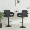 VidaXL Scaune de bar, 2 buc., gri &icirc;nchis, material textil