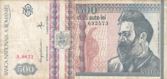 ROMANIA 500 lei 1992 VF!!! foto