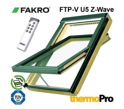 Fereastra mansarda electrica FAKRO FTP-V U5 Z-Wave foto