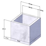 Camin vane 140x140x150 cm