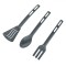 Set Ustensile de Bucătărie, 3 Bucăți, Plastic, Culoare Gri