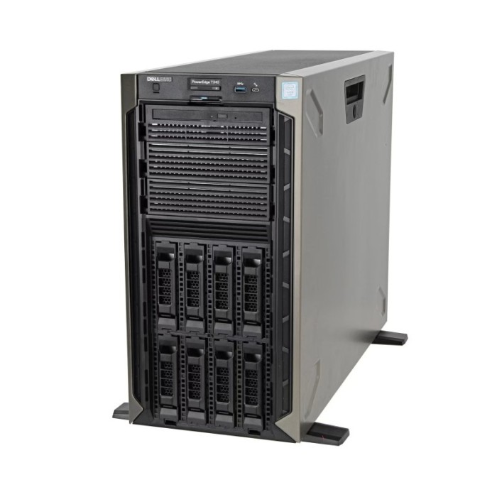 Dell PowerEdge T340 8 LFF, 1 x Intel Xeon Quad Core E-2124 3.3Ghz, 32GB DDR4, Perc H330, 2 x 495W, 2 ani garantie