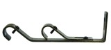 Consola galerie, dubla, fier forjat, 16 mm, negru auriu