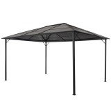 Pavilion cu acoperis, negru, 4 x 3 x 2,6 m, aluminiu GartenMobel Dekor, vidaXL