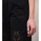 PANTALONI LUNGI SEMITRANSPARENTI CU BRODERIE SOGNANTE Negru S-M