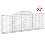 Cumpara ieftin Cosuri gabion arcuite 7 buc, 300x30x100/120 cm fier galvanizat