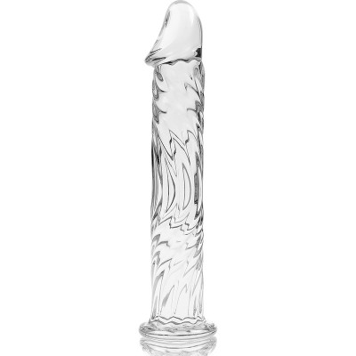 Dildo din sticla borosilicata NEBULA SERIES by Ibiza &amp;ndash; Model 12, Transparent, 17 cm lungime, &amp;Oslash; 3.5 cm, hipoalergenic foto