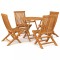 vidaXL Set mobilier grădină, 5 piese, lemn masiv de tec 3059579