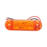 Lampa de gabarit laterala ovala LED 12-24V galbena, 3 LED-uri, Breckner