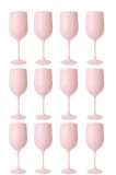 Set 12 pahar de vin elegant, reutilizabil din policarbonat, 470 ml