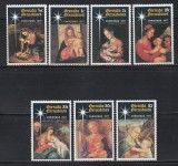 Grenada Grenadine 1977 - Crăciun - Picturi de Van Dyck, Correggio, Raphael, s.a., Serie + Colita, 4 Poze, MNH, Nestampilat