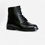 Ghete din piele cu șiret Echitație 500 Negru Damă